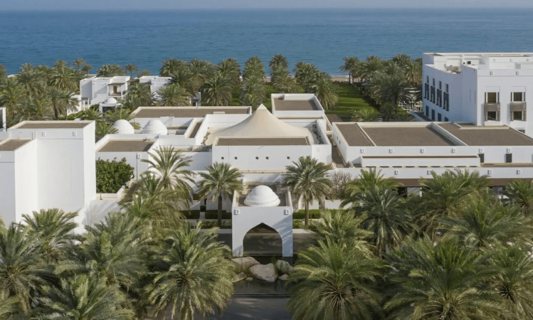 Aerial view of oman muscat the chedi hotel