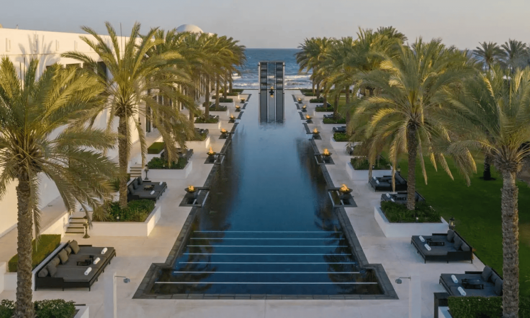 The chedi oman amazingly long pool